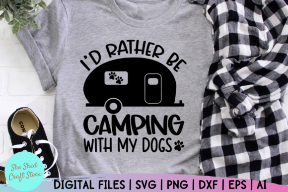 I'd Rather Be Camping with My Dogs Svg Review