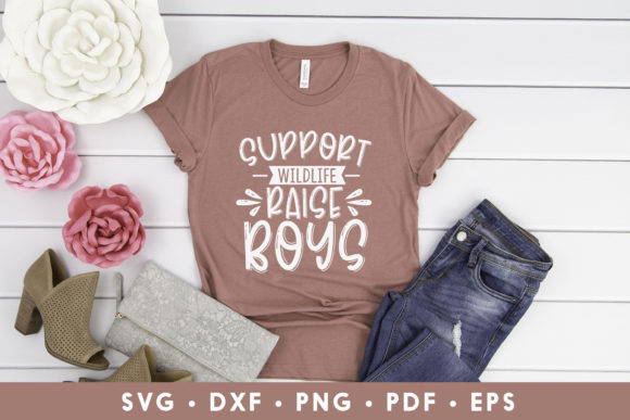 Support Wildlife Raise Boys, Mom SVG Review